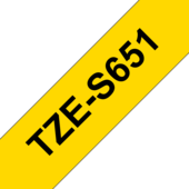 Páska Brother TZ-S651 - originální (Černý tisk/žlutý podklad)